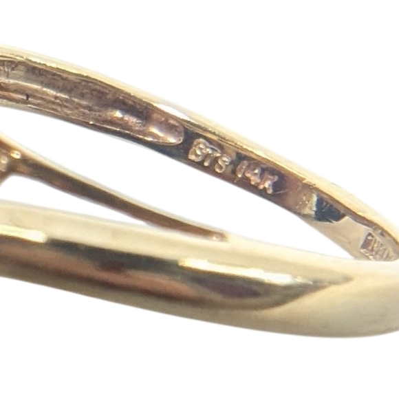 14k Vintage Solid Gold Fantasy Curvy Princess Cut Large Amethyst Cocktail Ring - Picture 9 of 10